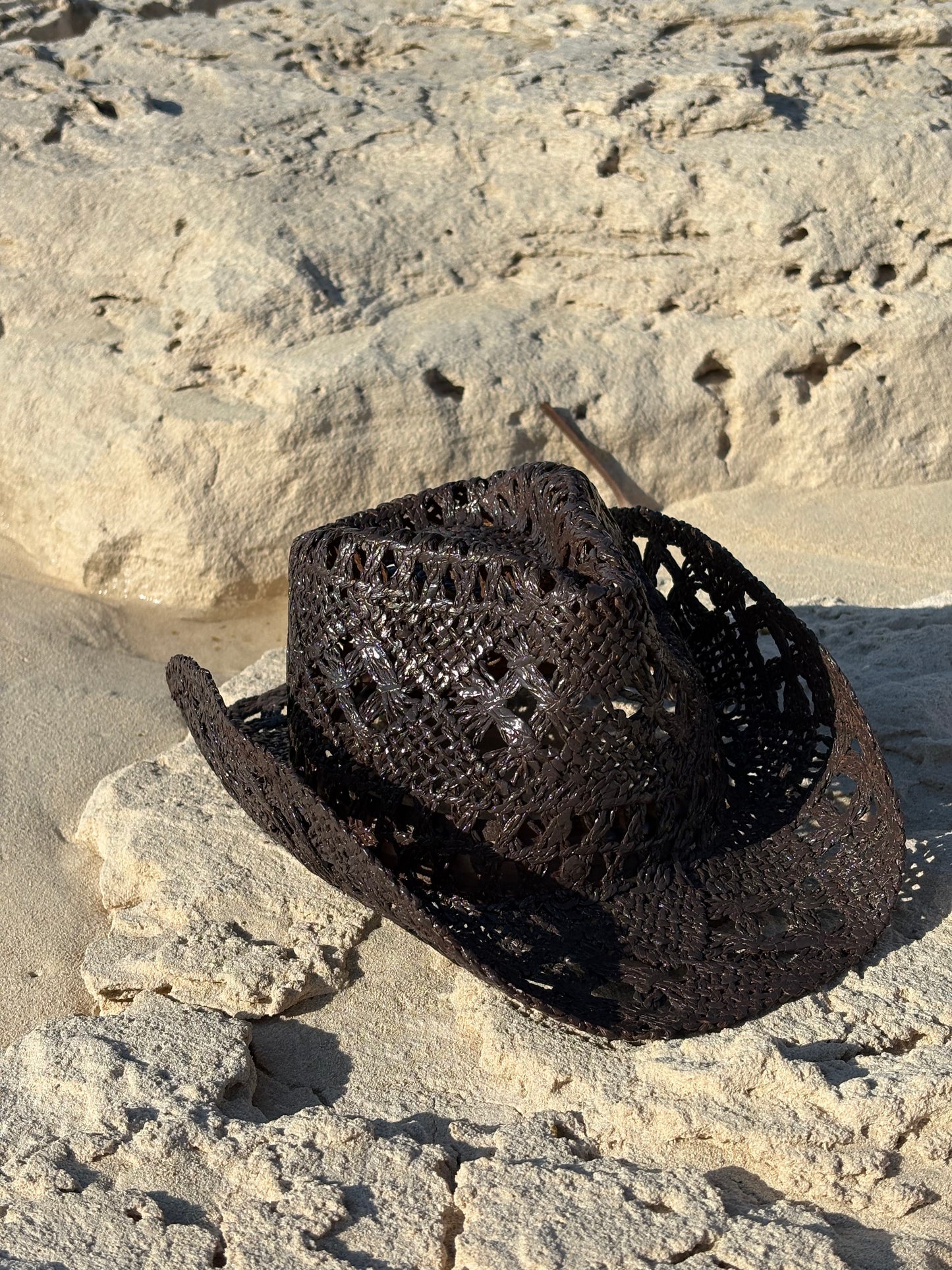 Dark Brown Straw hat