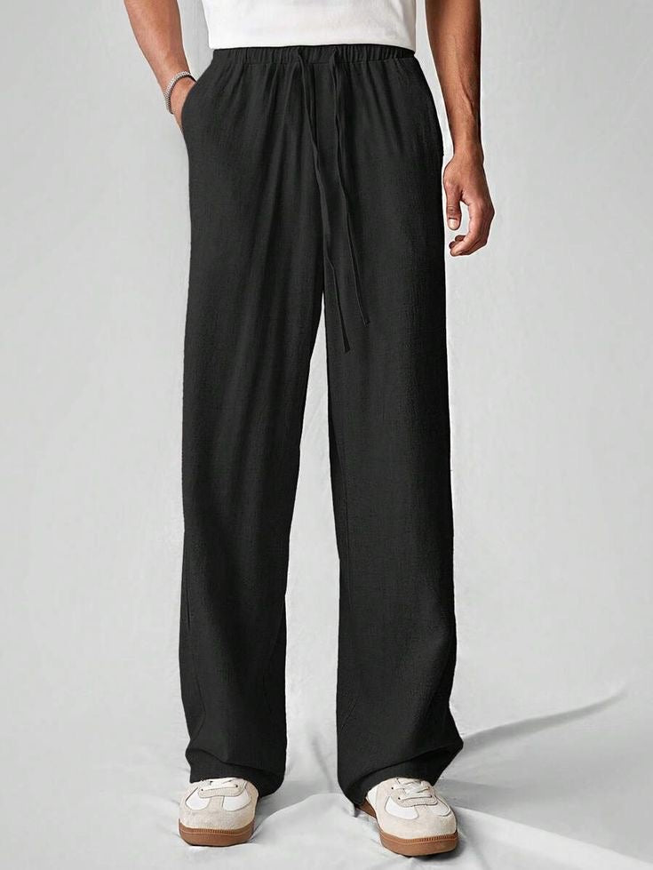 Black linen pants