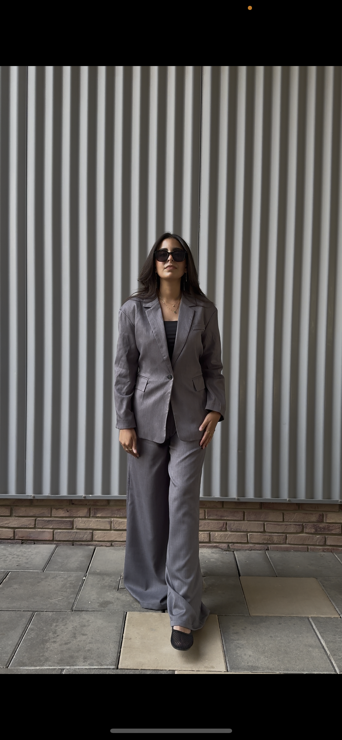 Dark Grey Blazer and Trouser Set