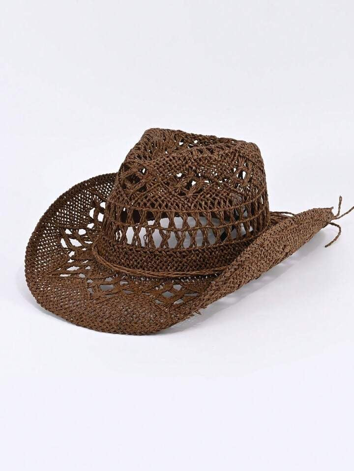 Dark Brown Straw hat