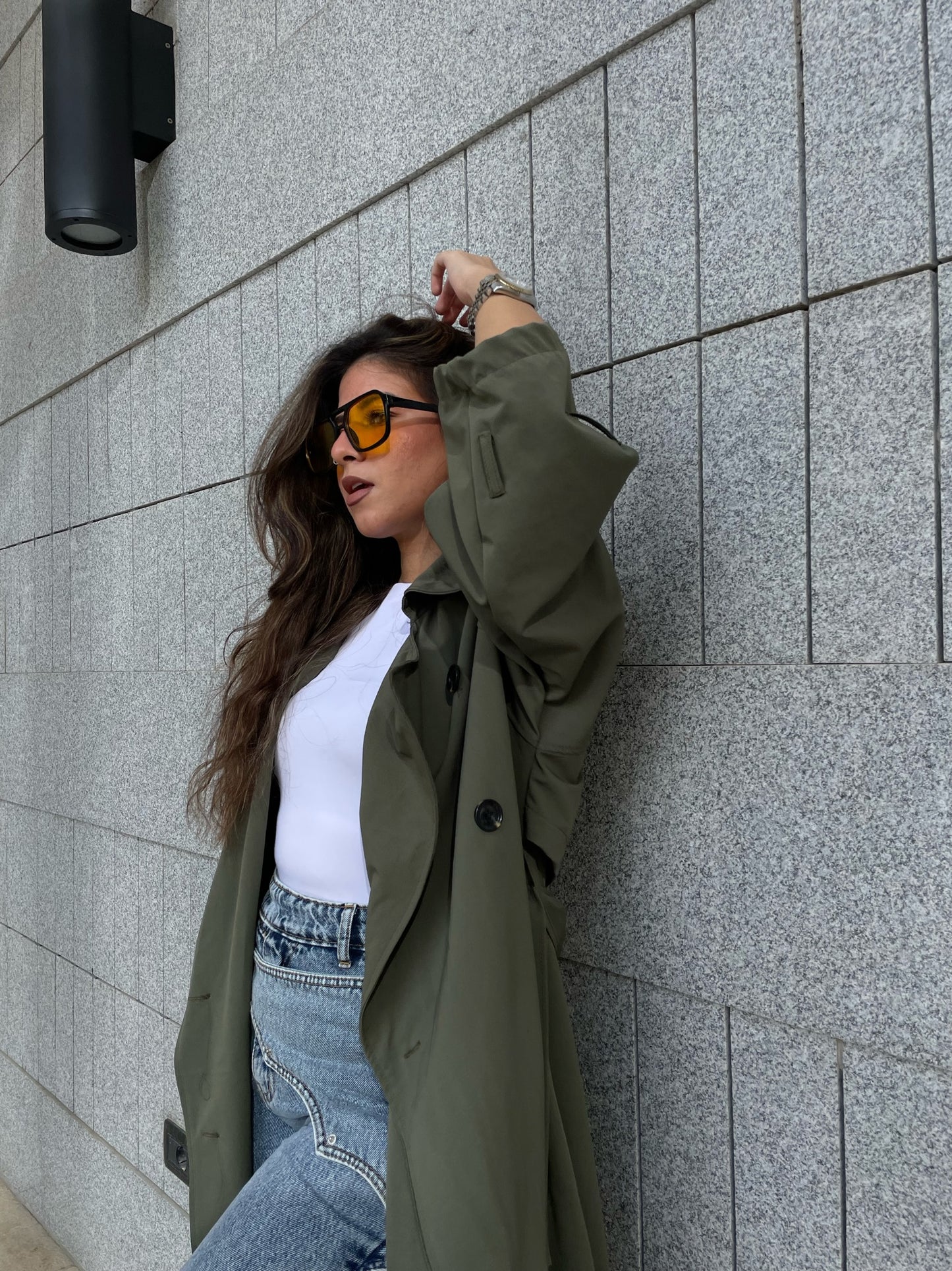 Olive Trench coat