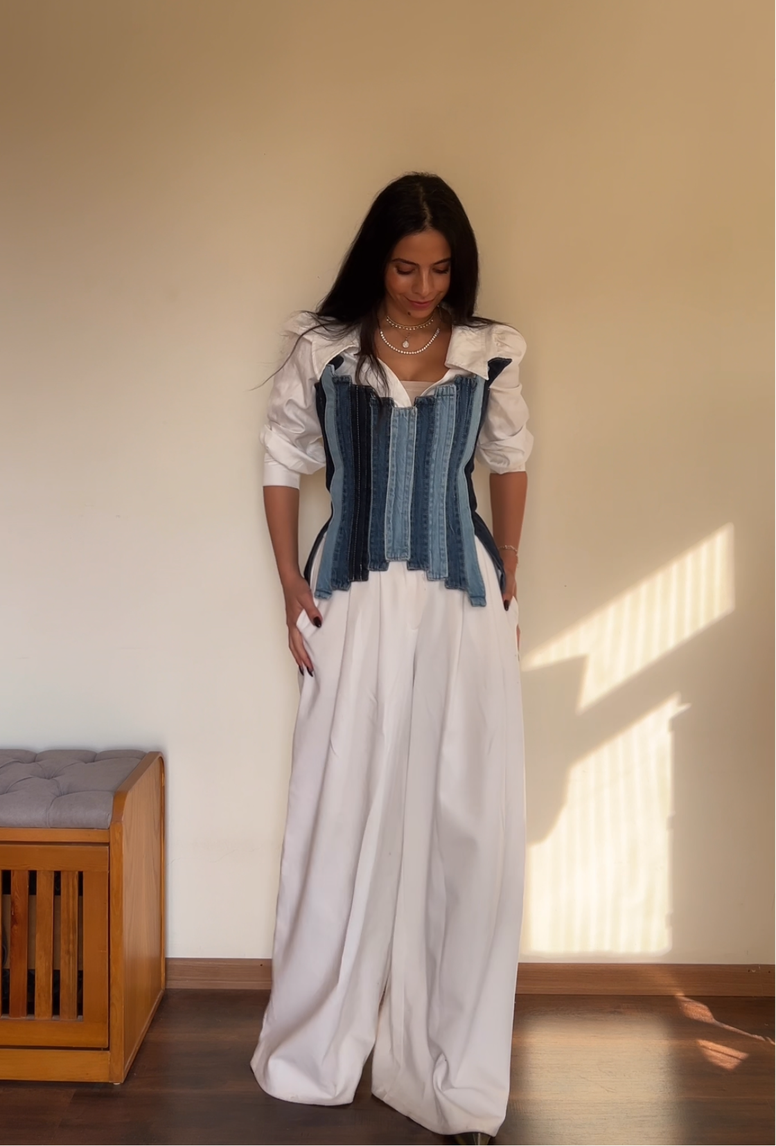 Denim Corset