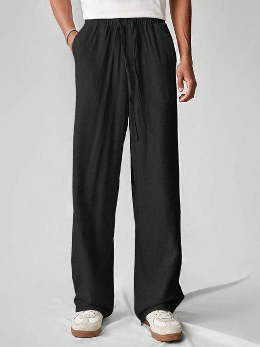 Black linen pants