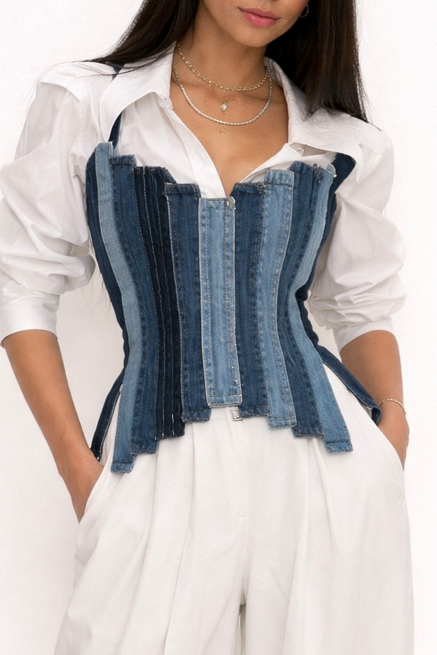 Denim Corset