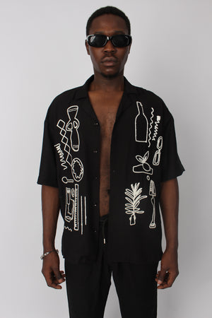 Embroidered Black shirt