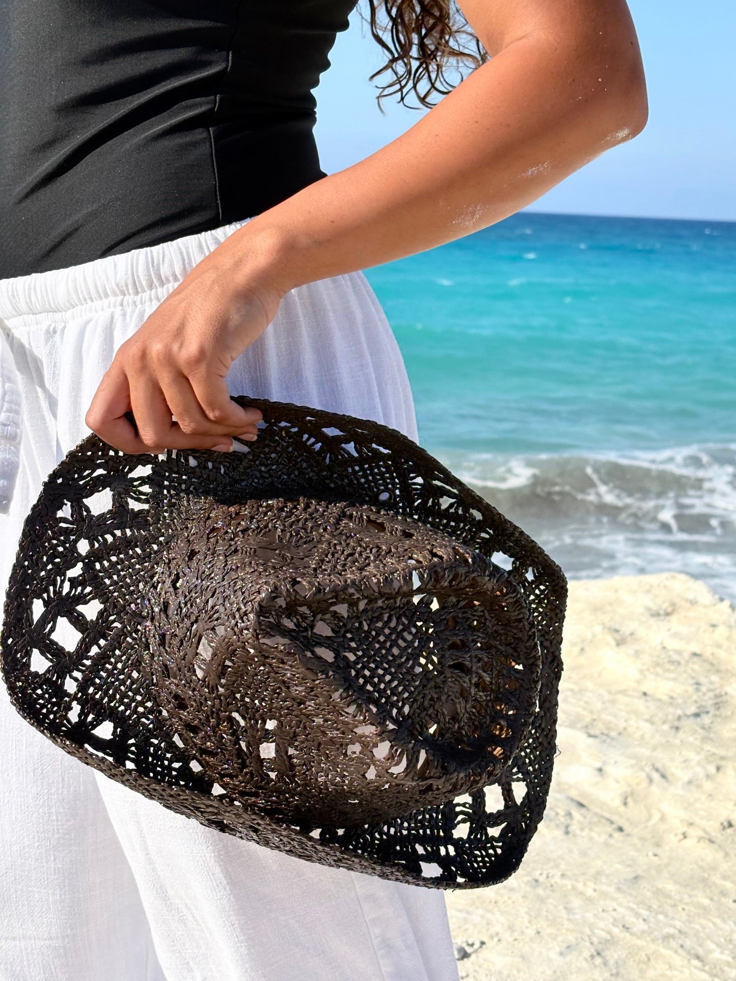 Dark Brown Straw hat