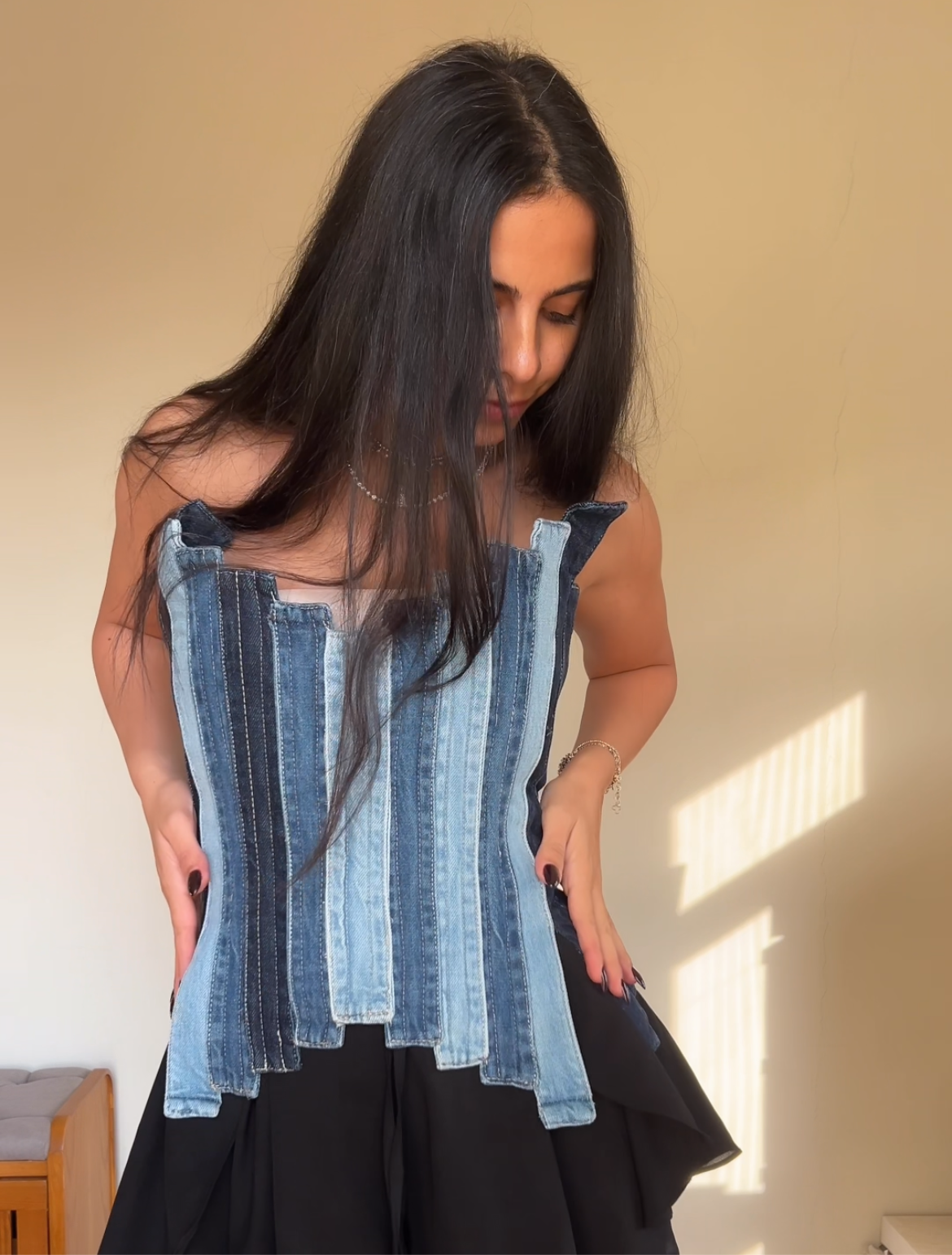 Denim Corset