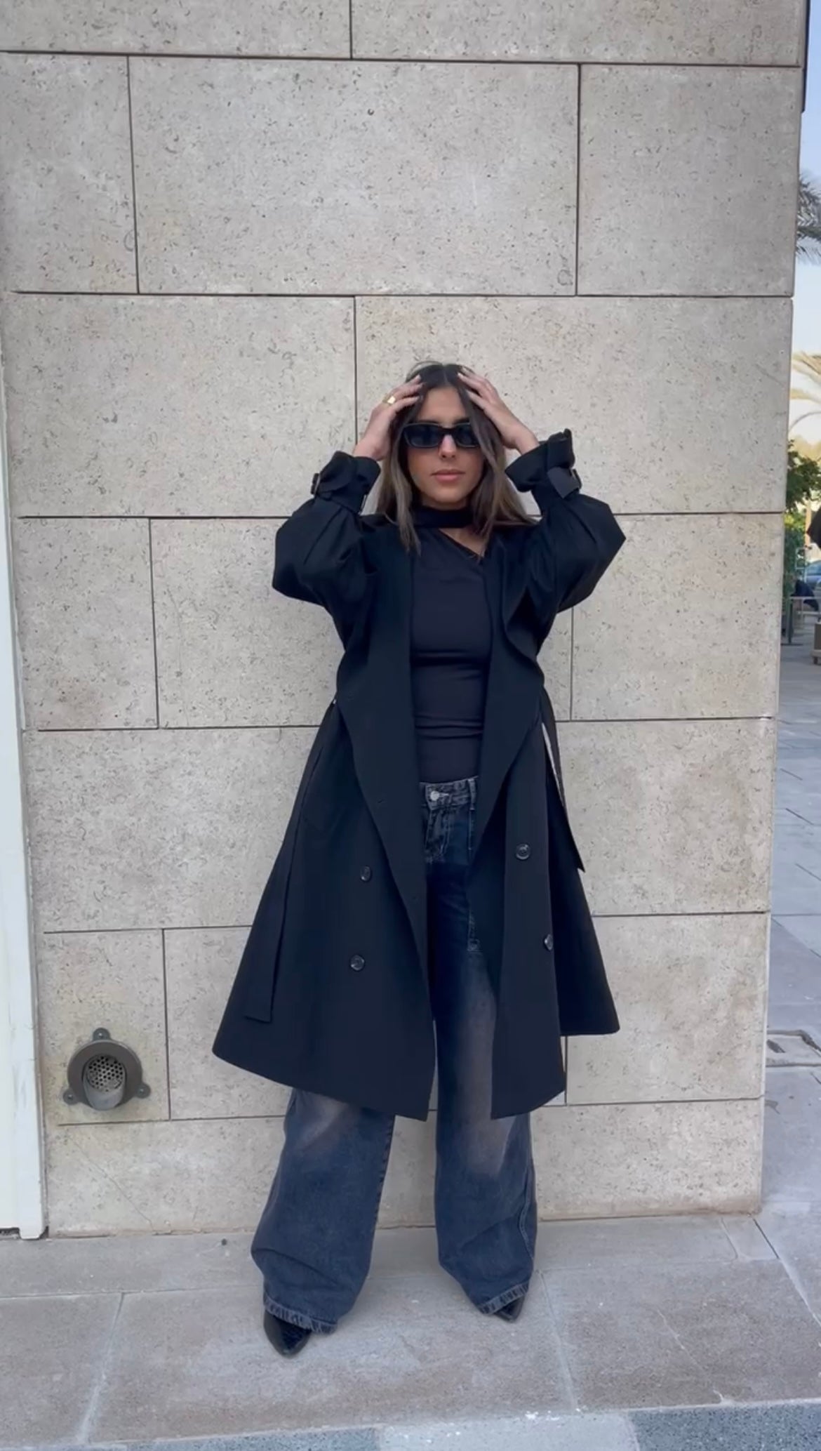 Black trench coat