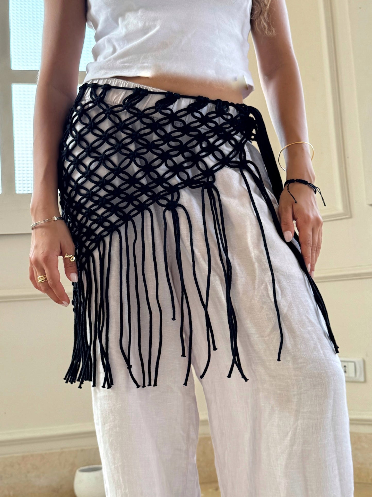 PRE ORDER- Handmade macrame beach cover-up