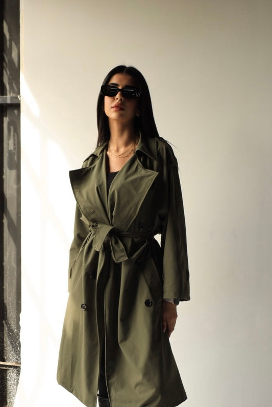 Olive Trench coat